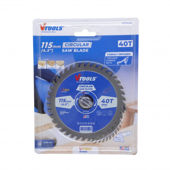 115mm 40T Circular Saw Blade for Wood, Plywood, and OSB Cutting