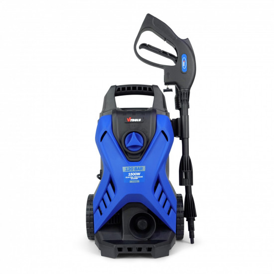 VTOOLS 120 Bar Electric Pressure Washer With 2 Wheels, 5 Meter Hose, Soap Dispenser