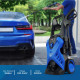 VTOOLS 165 Bar Electric Pressure Washer With 2 Wheels, Meter Hose & Soap Dispenser