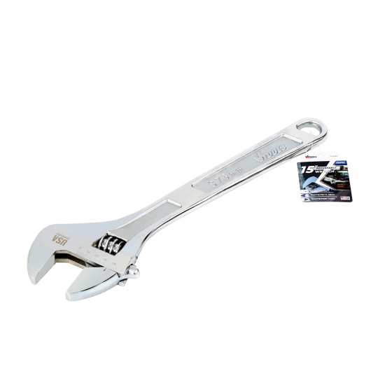 15 Inch Carbon Steel Adjustable Wrench, Heat Treated 