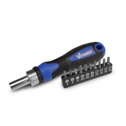 11 PC Ratchet Screwdriver Set, 72-Tooth, High-Torque Reversible Mechanism