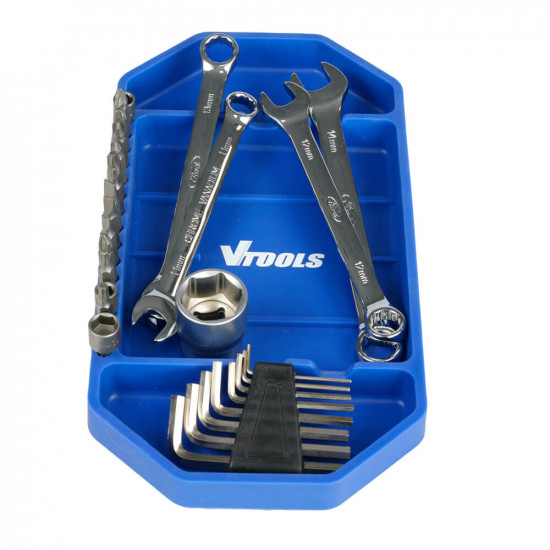 VTOOLS Premium Quality Non Slip Semi Rigid Rubber Tool Tray and Organizer (Small)