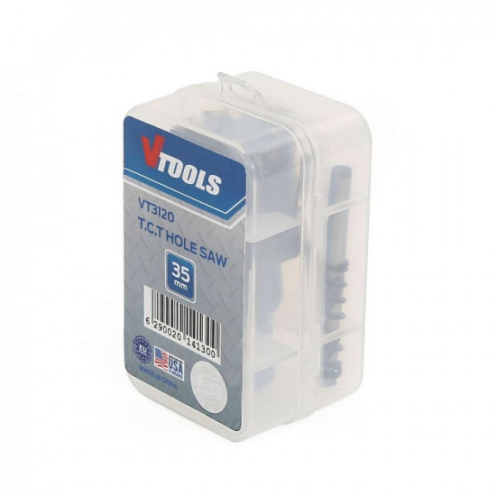 35mm TCT Hole Saw Cutter with Pilot Drill Bit and Allen Wrench