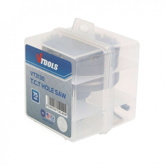 75mm TCT Hole Saw Cutter with Pilot Drill Bit and Allen Wrench