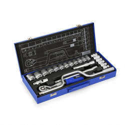 24 PC 1/2" Master Drive CRV Impact Socket Set