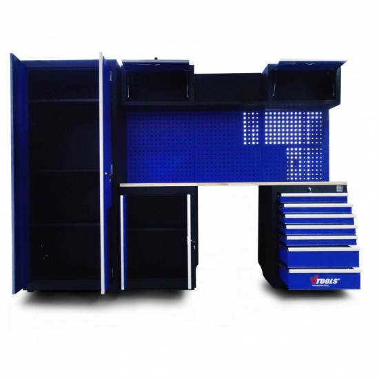VTOOLS  Garage Storage Workstation with 7-Drawer Tool Cabinet