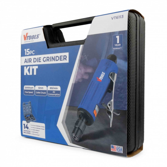 VTOOLS 1/4 Inch Air Die Grinder Kit