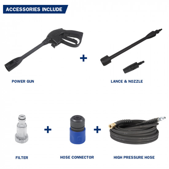Ford 2000W 150Bar Corded Electric Pressure Washer With 5 Meter Hose