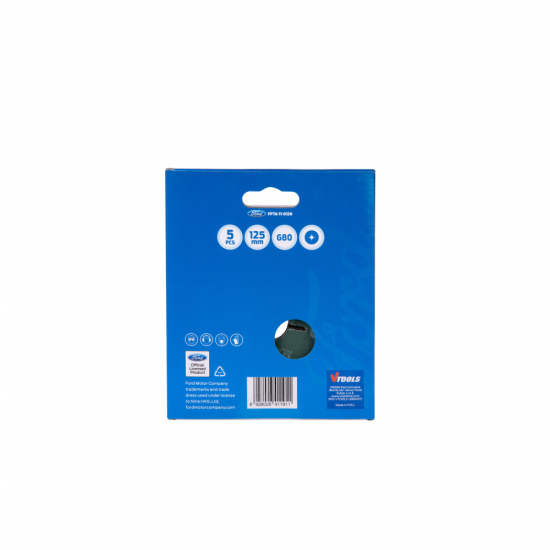 Ford 5xAngle Grinder Sand Paper - 125mm