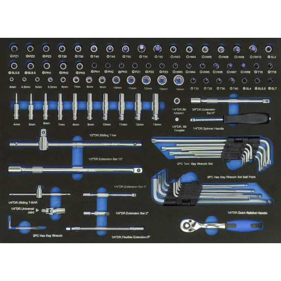 VTOOLS 334 Pcs Tool Cabinet with 7 Drawers